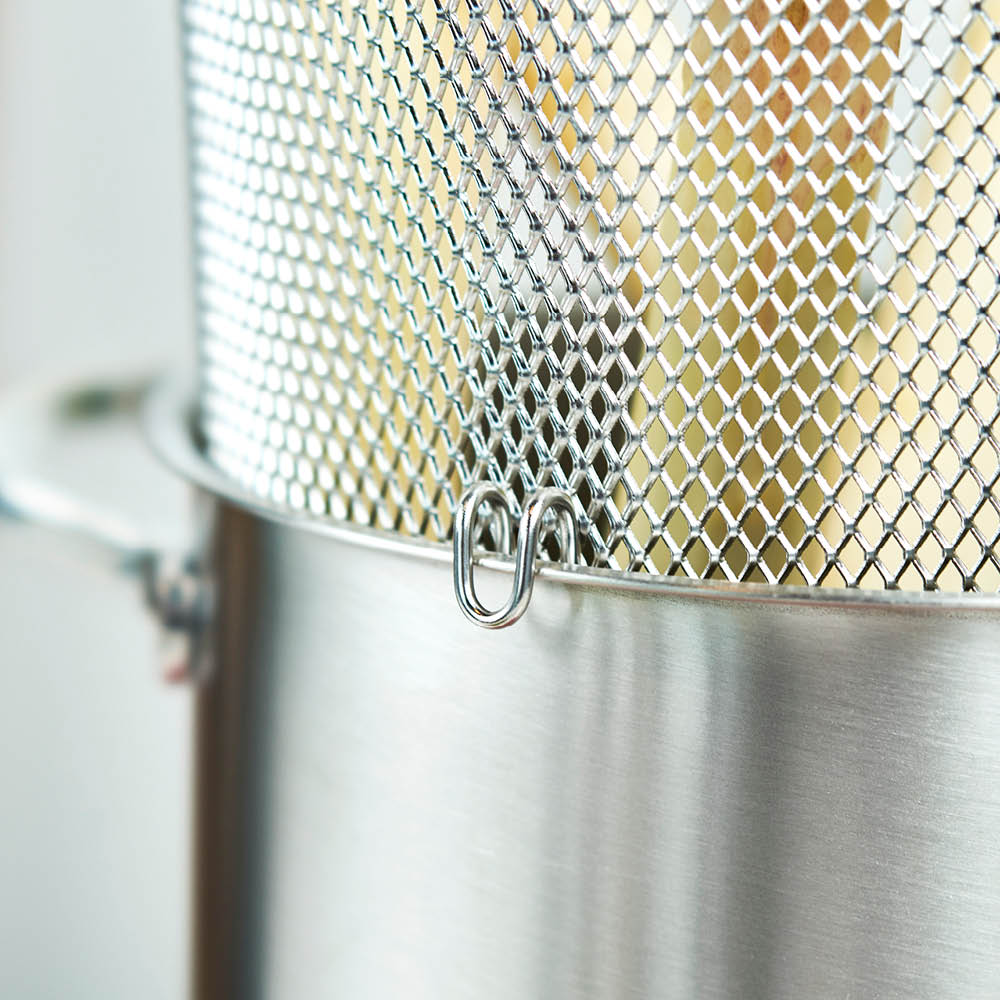 Detalhe do acabamento em inox